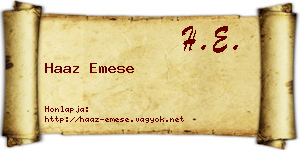 Haaz Emese névjegykártya