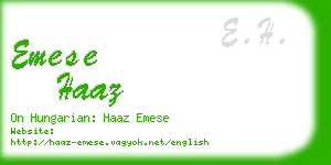 emese haaz business card